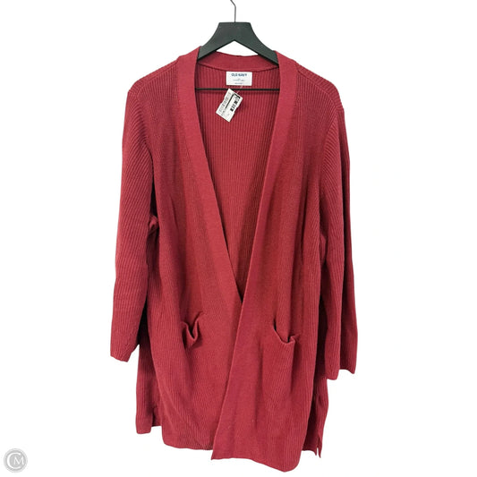 Sweater Cardigan By Old Navy In Red, Size: Xxl