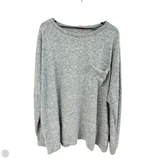 Top Long Sleeve Basic By Zigzag Stripe In Blue, Size: 3x