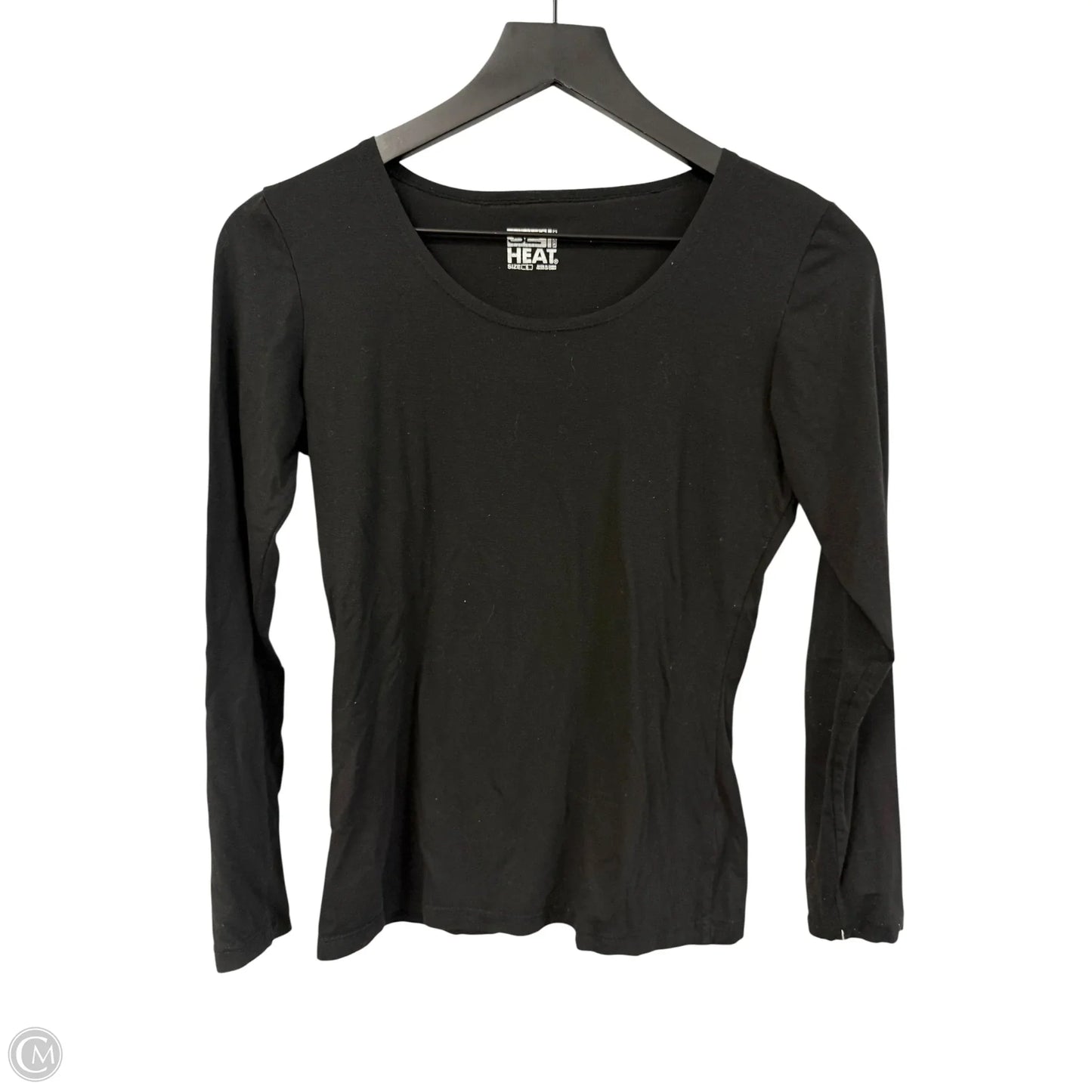 Athletic Top Long Sleeve Collar By 32 Degrees In Black, Size: S