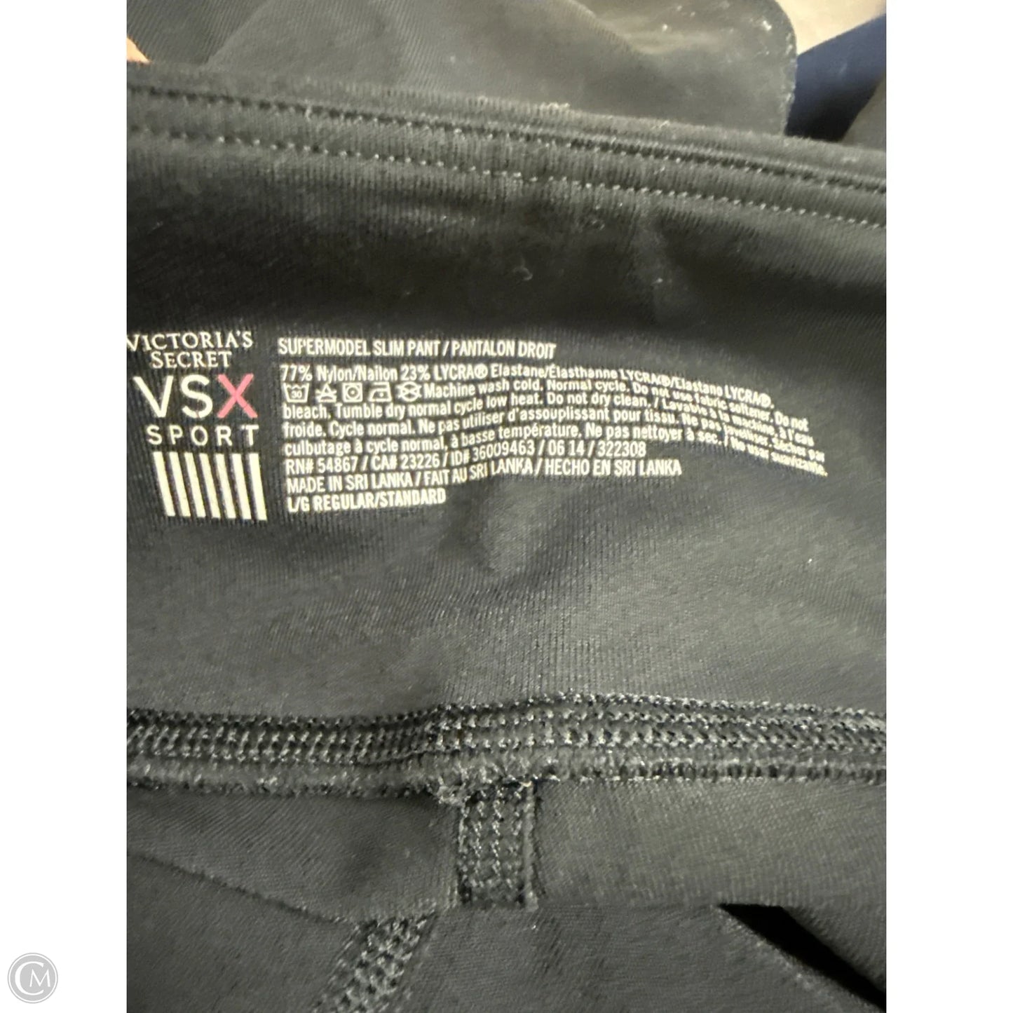 Athletic Pants By Victorias Secret In Black, Size: L