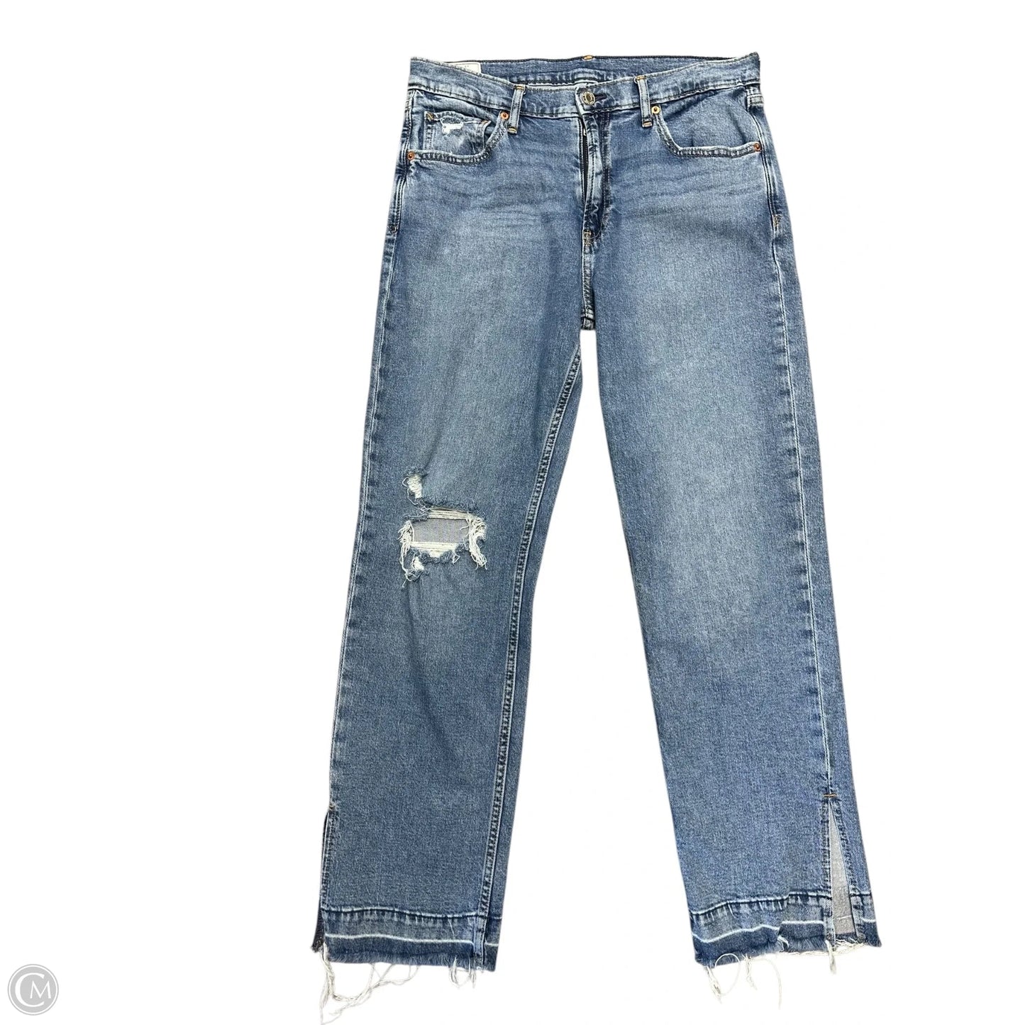 Jeans Straight By Gap In Blue Denim, Size: 8