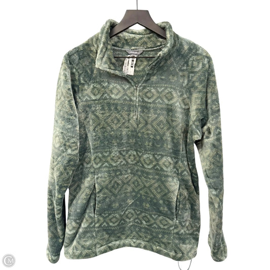 Sweatshirt Collar By Eddie Bauer In Green, Size: L