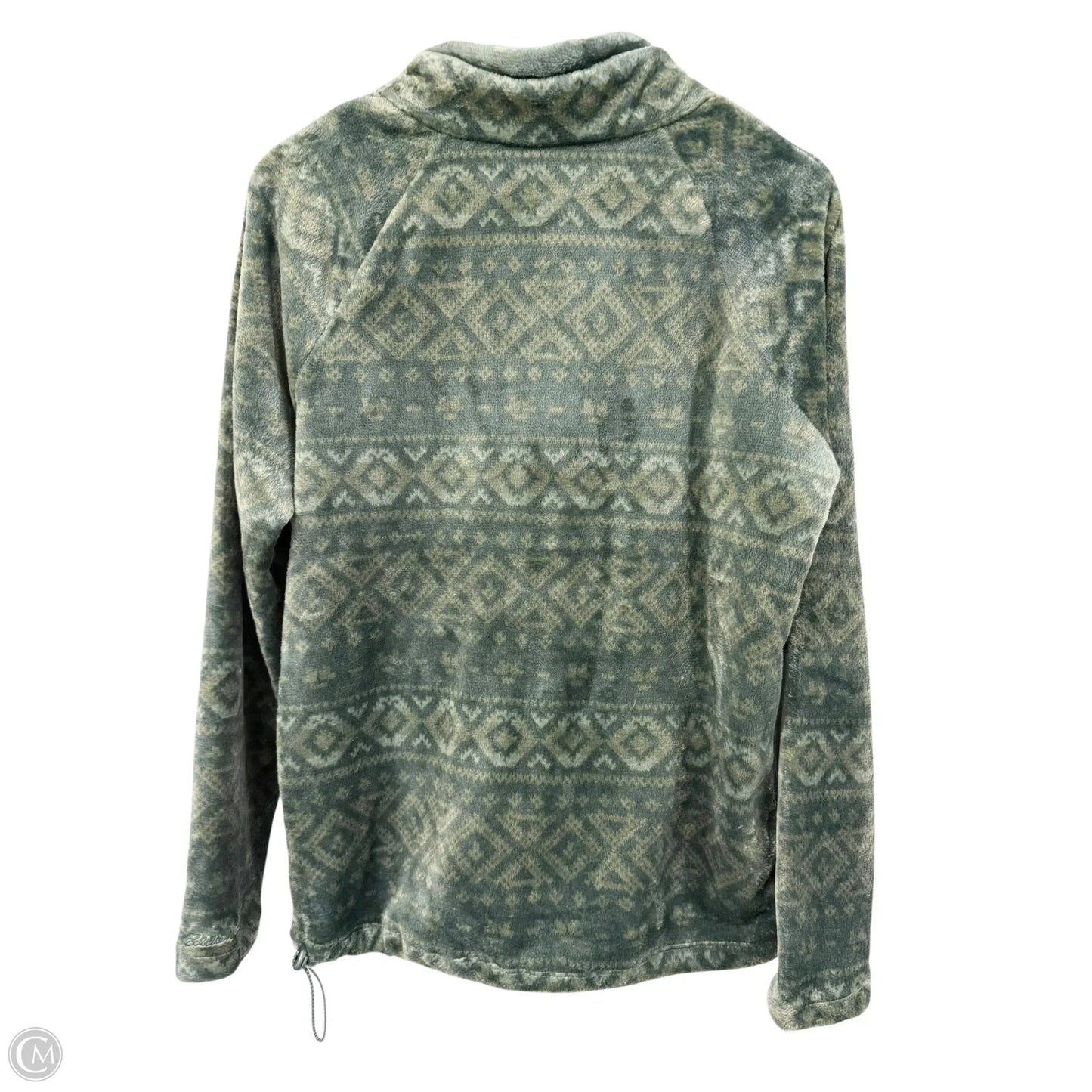 Sweatshirt Collar By Eddie Bauer In Green, Size: L