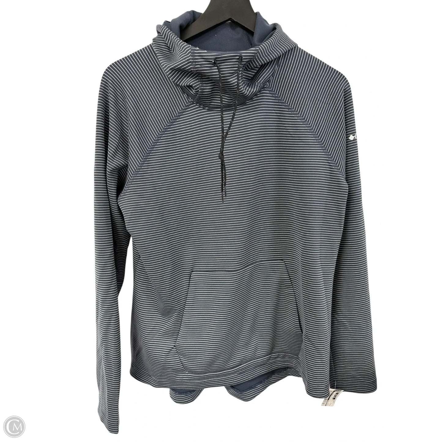 Athletic Top Long Sleeve Hoodie By Columbia In Navy, Size: L