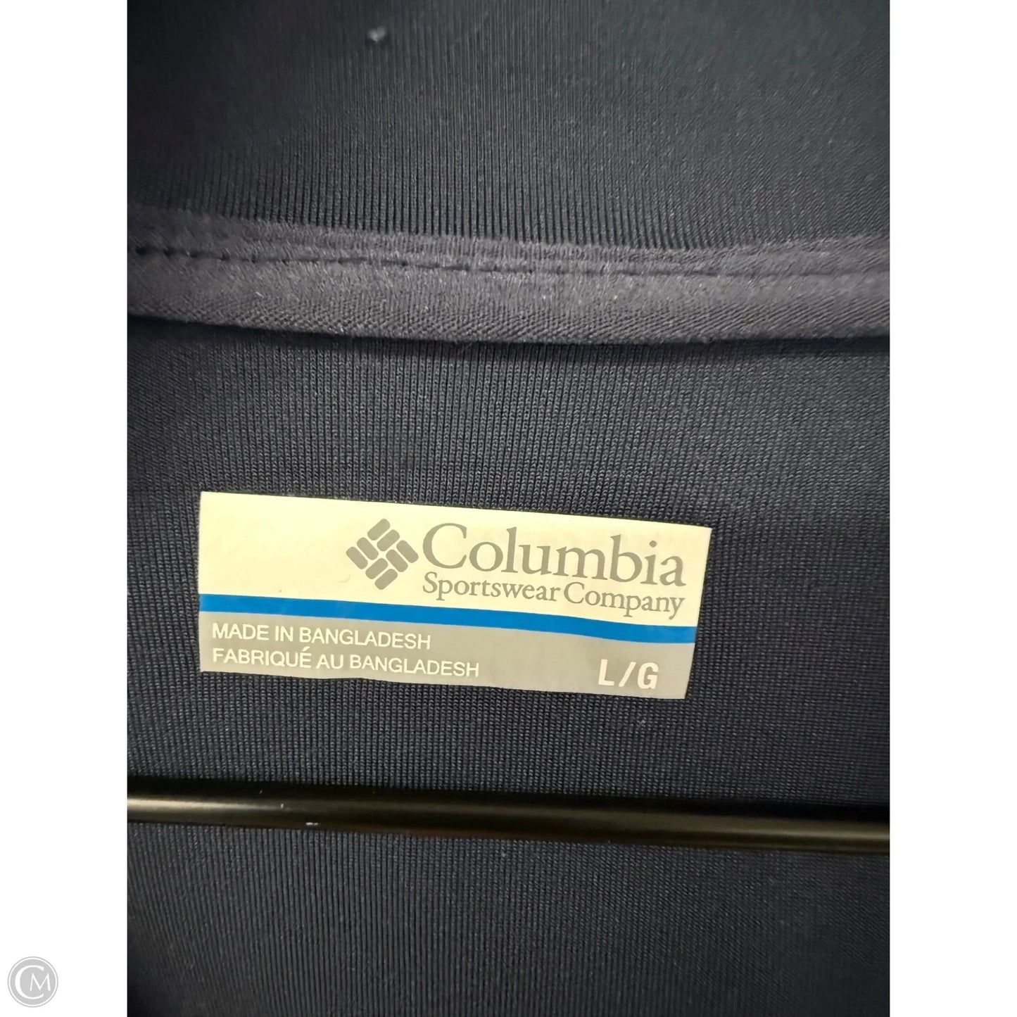 Athletic Top Long Sleeve Hoodie By Columbia In Navy, Size: L