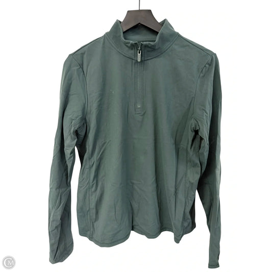 Athletic Top Long Sleeve Collar By Flx In Green, Size: Xl