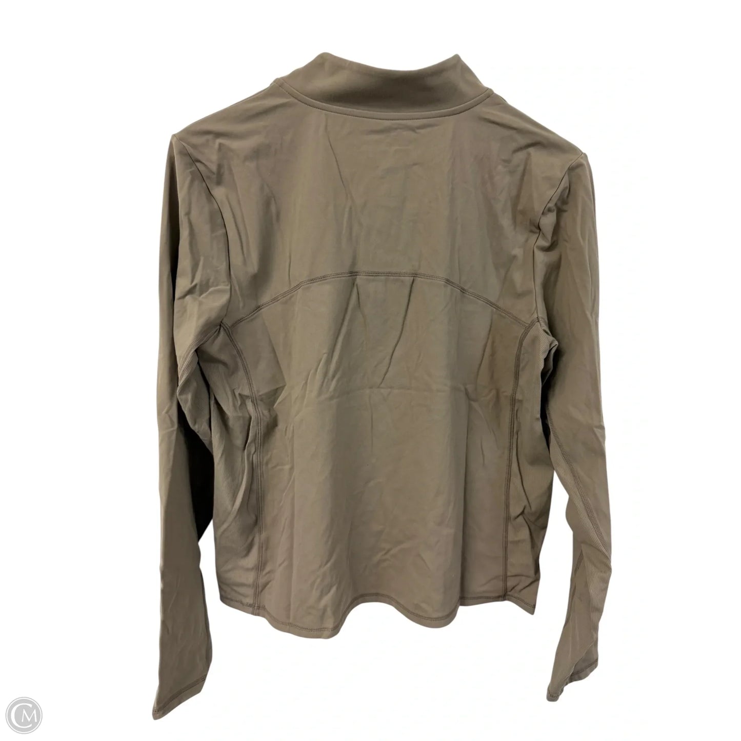 Athletic Top Long Sleeve Collar By Flx In Tan, Size: Xl