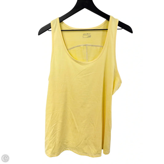 Athletic Tank Top By Eddie Bauer In Yellow, Size: L