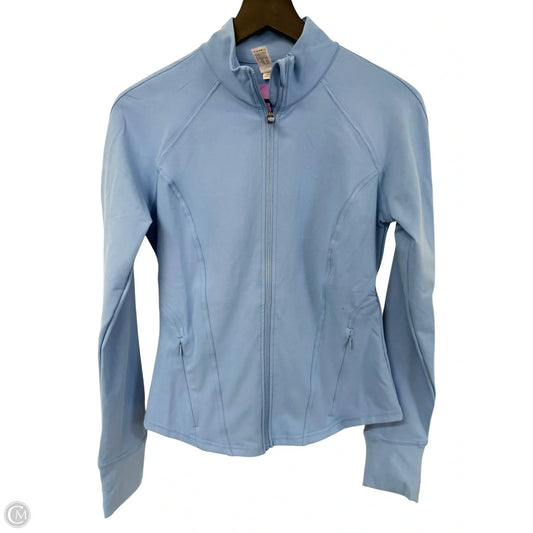 Athletic Jacket By Yogalicious In Blue, Size: M