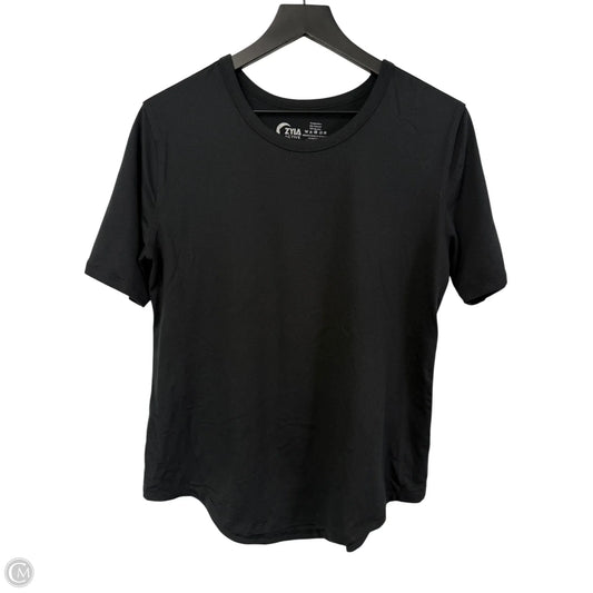 Athletic Top Short Sleeve By Zyia In Black, Size: L