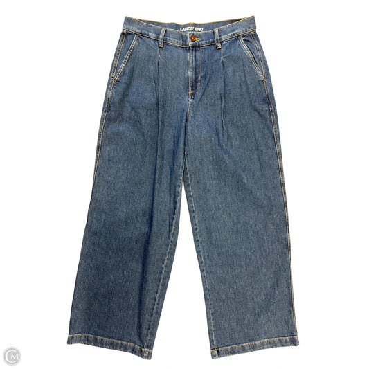 Jeans Wide Leg By Lands End In Blue Denim, Size: 12