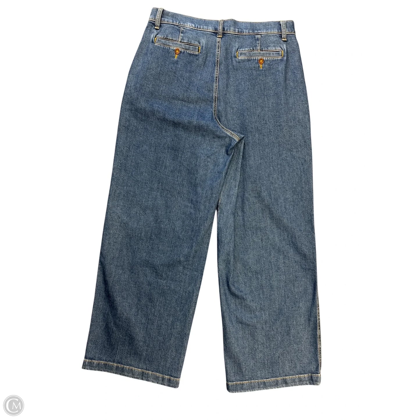 Jeans Wide Leg By Lands End In Blue Denim, Size: 12
