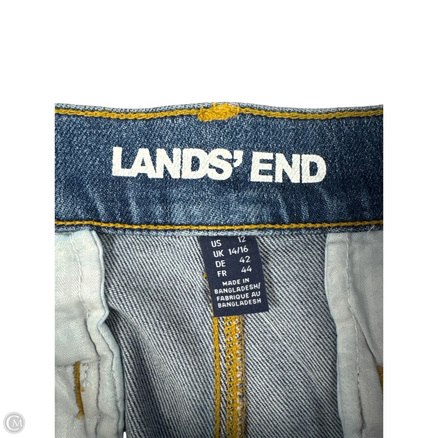 Jeans Wide Leg By Lands End In Blue Denim, Size: 12