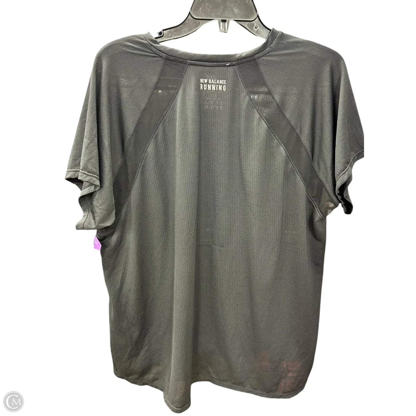 Athletic Top Short Sleeve By New Balance In Black, Size: 2x