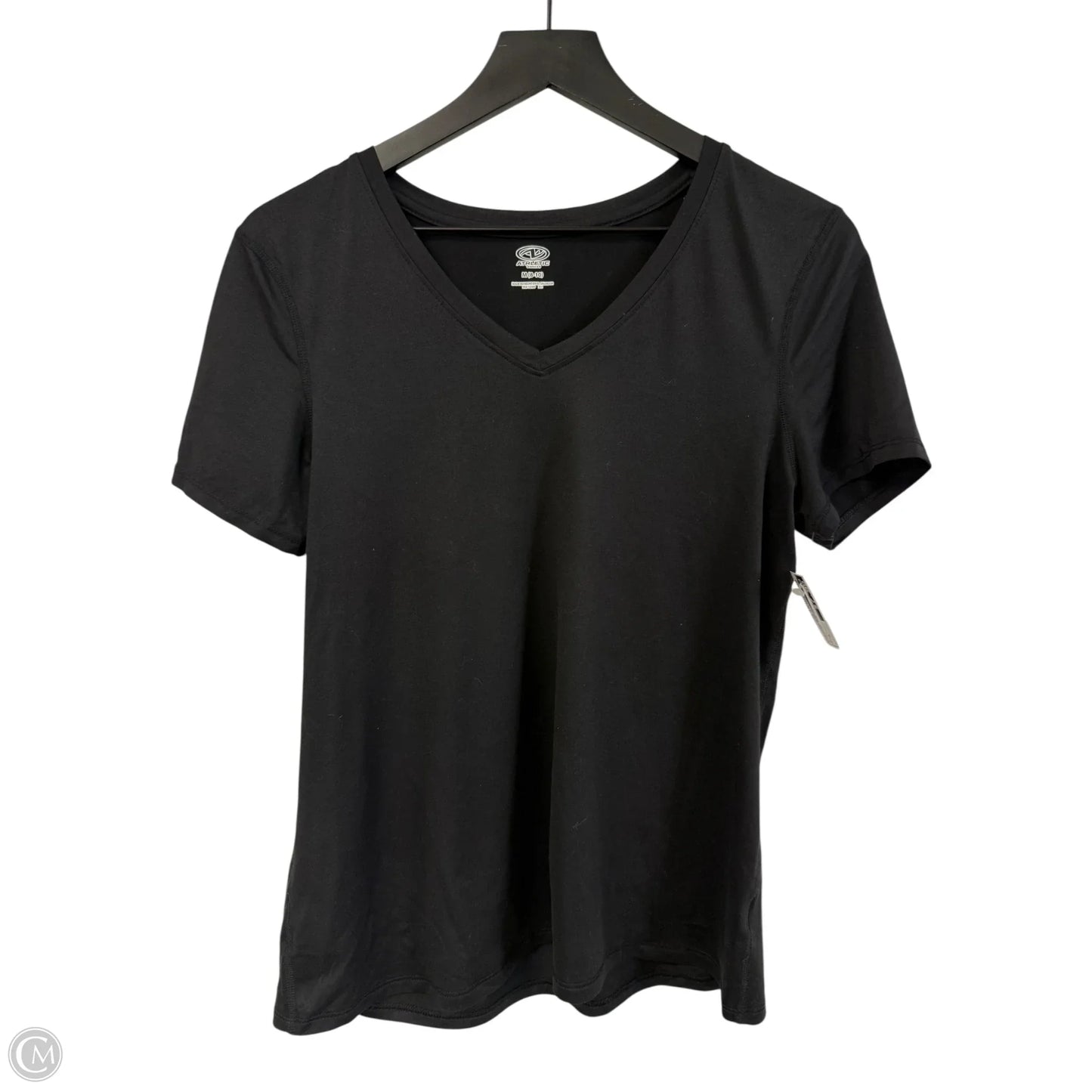 Athletic Top Short Sleeve By Athletic Works In Black, Size: M