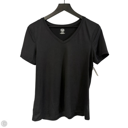 Athletic Top Short Sleeve By Athletic Works In Black, Size: M