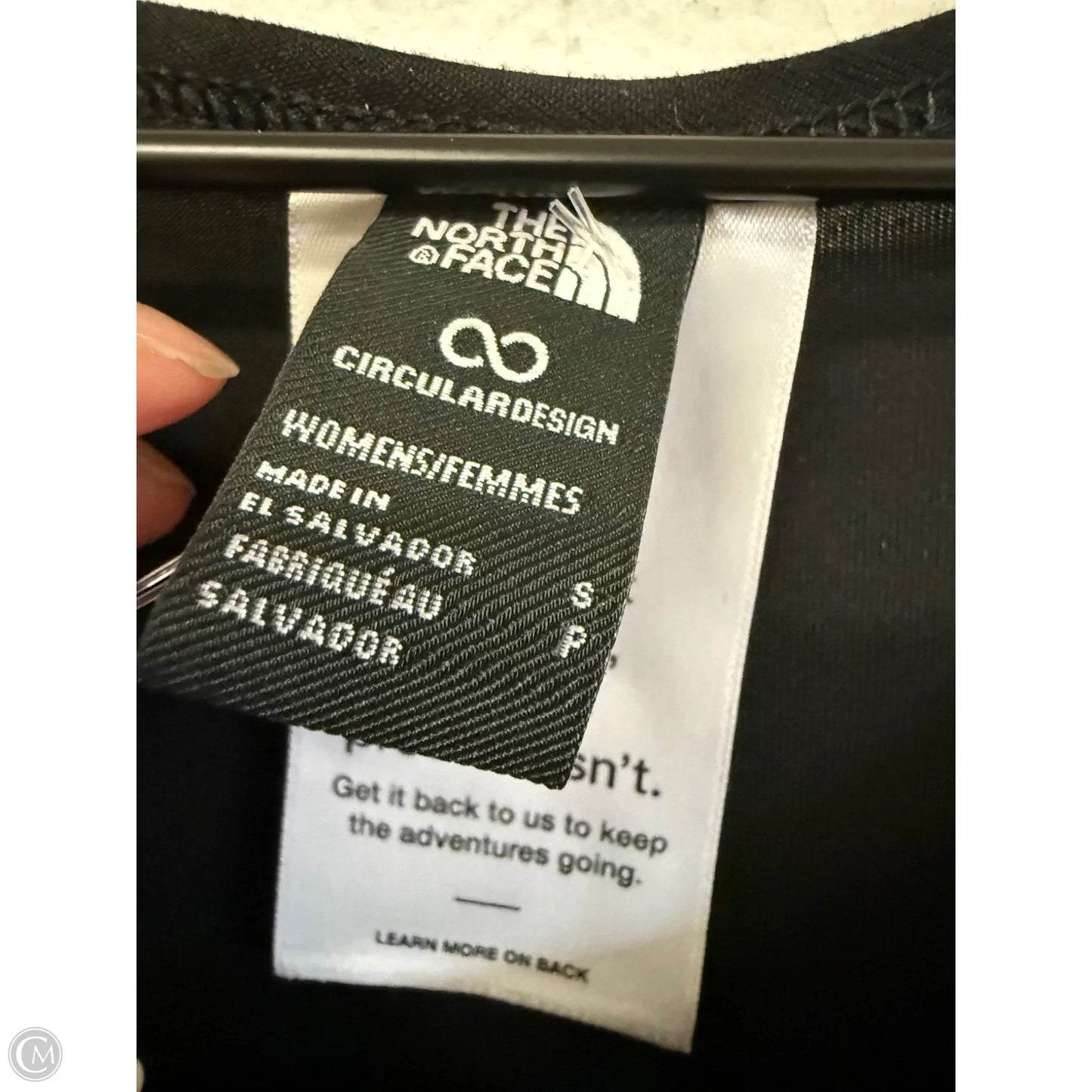 Athletic Top Short Sleeve By The North Face In Black, Size: S