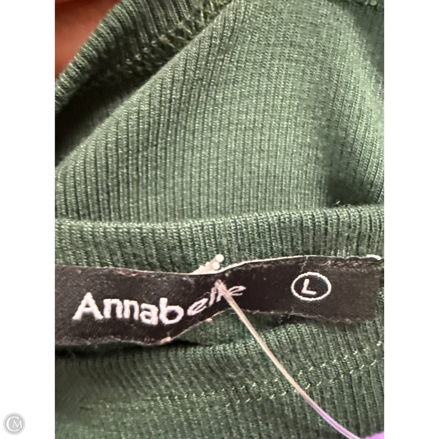 Top Long Sleeve By Annabelle In Green, Size: L