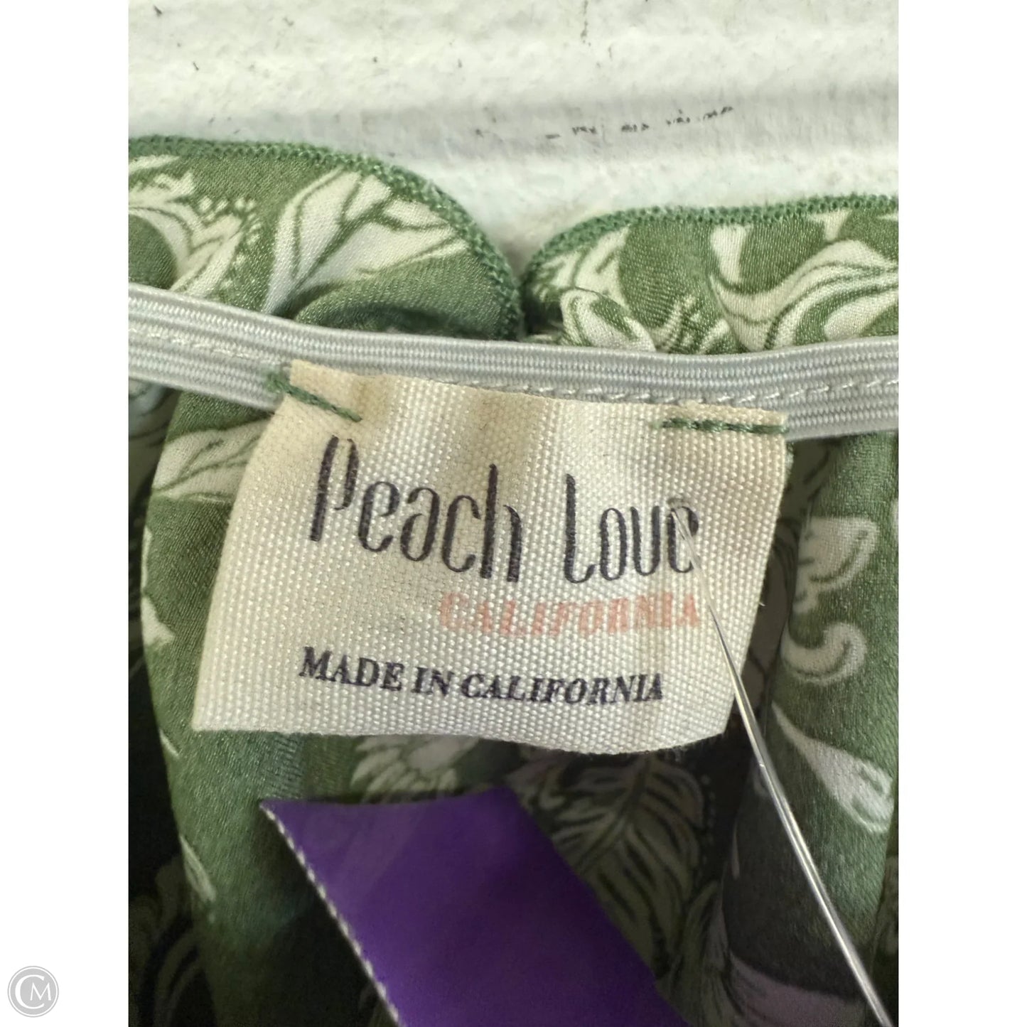 Top Long Sleeve By Peach Love Cream California In Green, Size: S