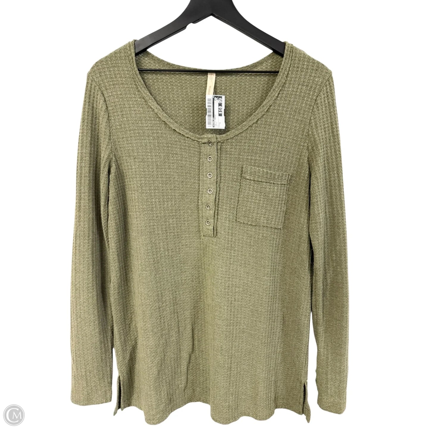 Top Long Sleeve Basic By Wishlist In Green, Size: S