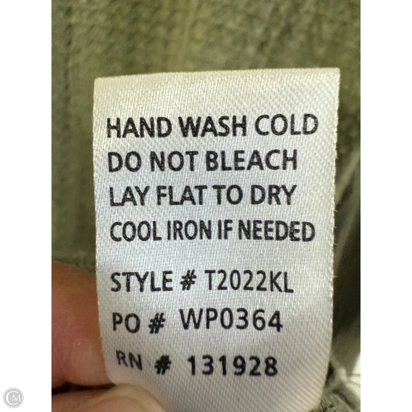 Top Long Sleeve Basic By Wishlist In Green, Size: S