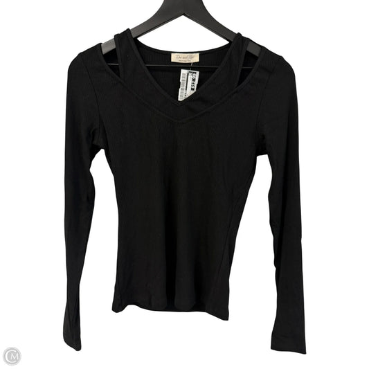 Top Long Sleeve By Doe & Rae In Black, Size: S