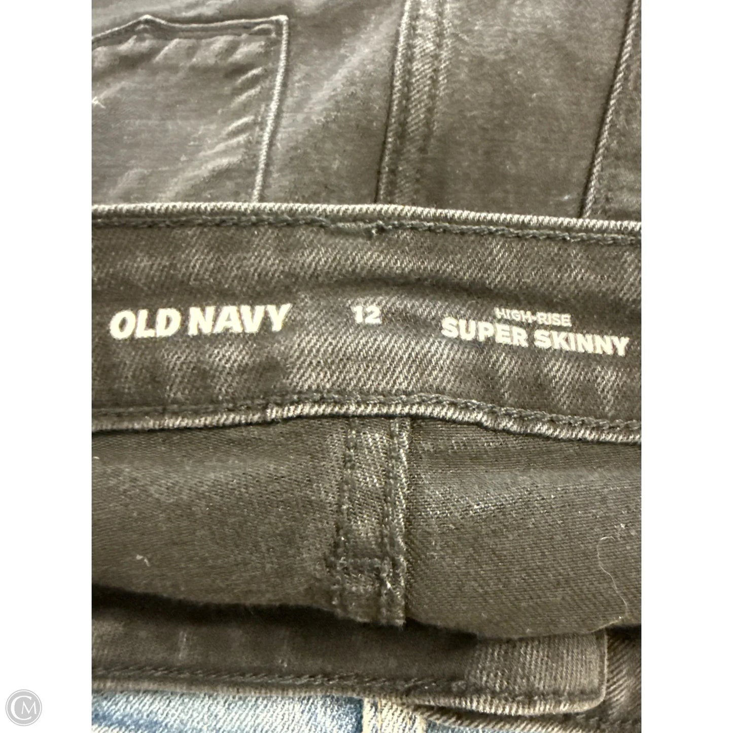 Jeans Skinny By Old Navy In Black Denim, Size: 12