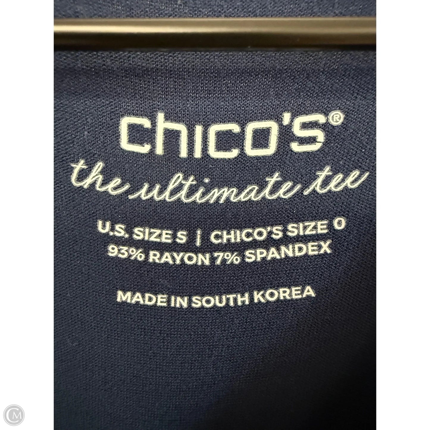 Top Long Sleeve Basic By Chicos In Navy, Size: S
