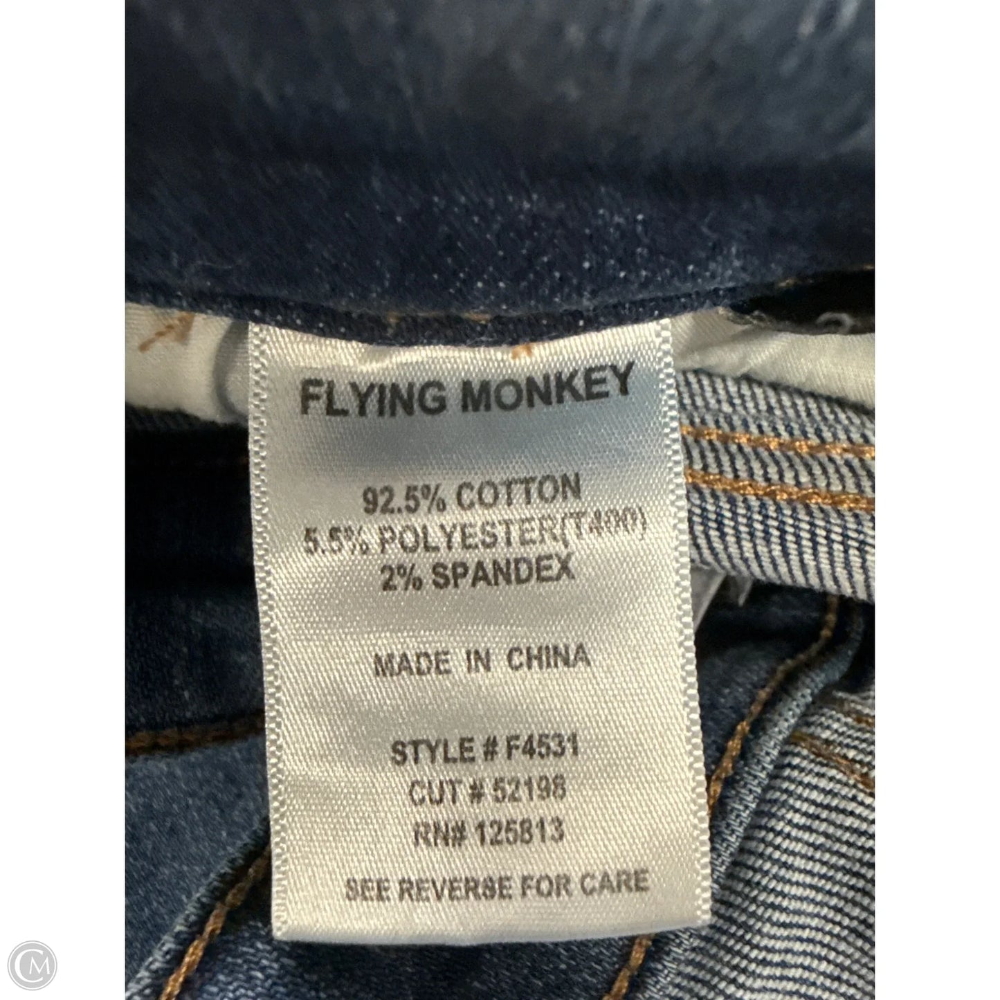 Jeans Straight By Flying Monkey In Blue Denim, Size: 6