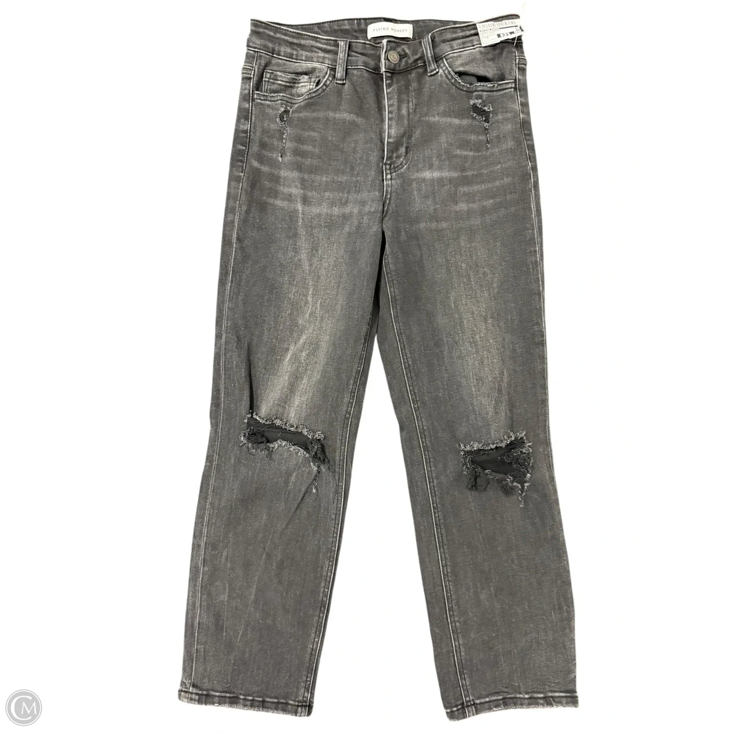 Jeans Straight By Flying Monkey In Black Denim, Size: 6