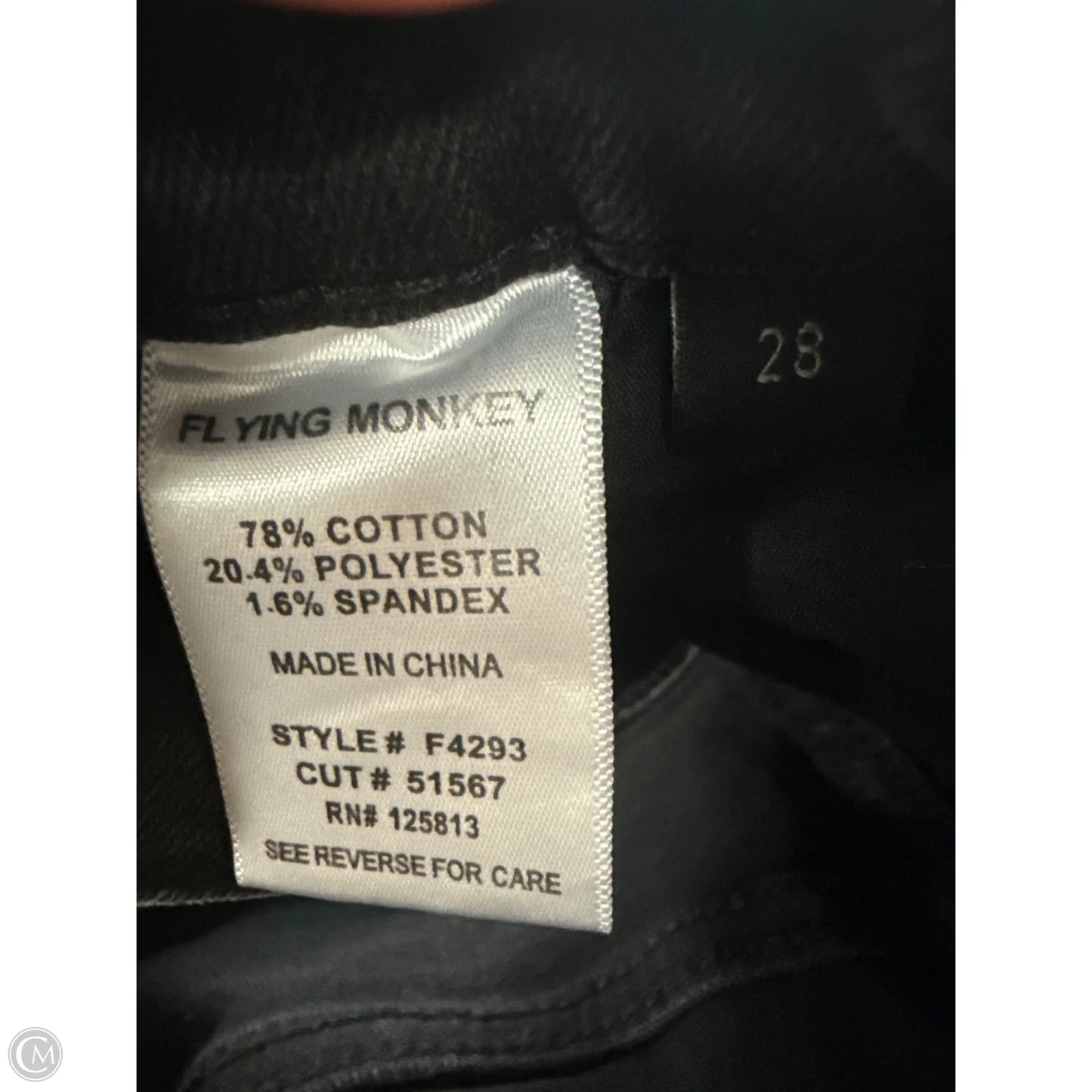 Jeans Straight By Flying Monkey In Black Denim, Size: 6