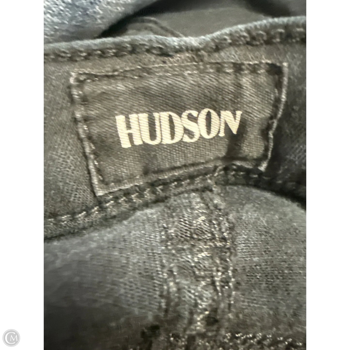 Jeans Skinny By Hudson In Black Denim, Size: 10