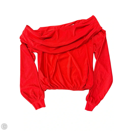 Top Long Sleeve By Cmc In Red, Size: S