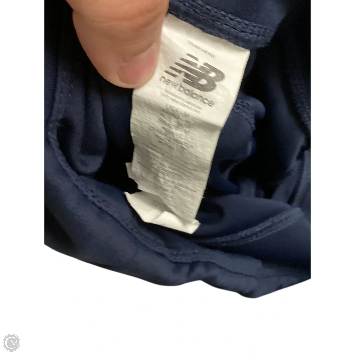 Athletic Leggings By New Balance In Navy, Size: M