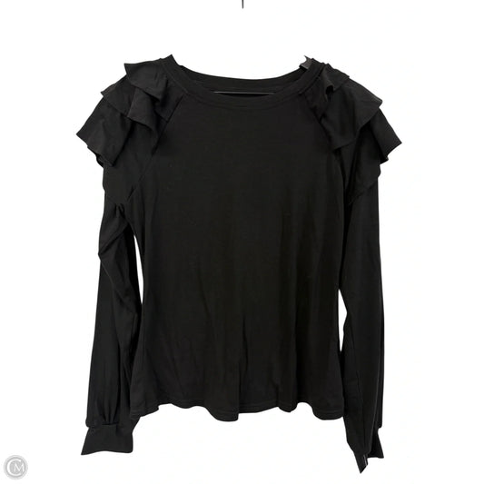 Top Long Sleeve By Cmf In Black, Size: M