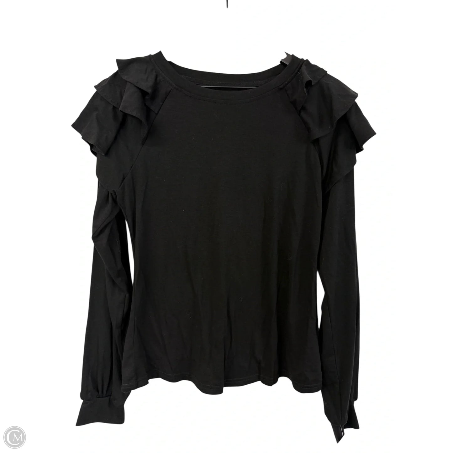 Top Long Sleeve By Cmf In Black, Size: M