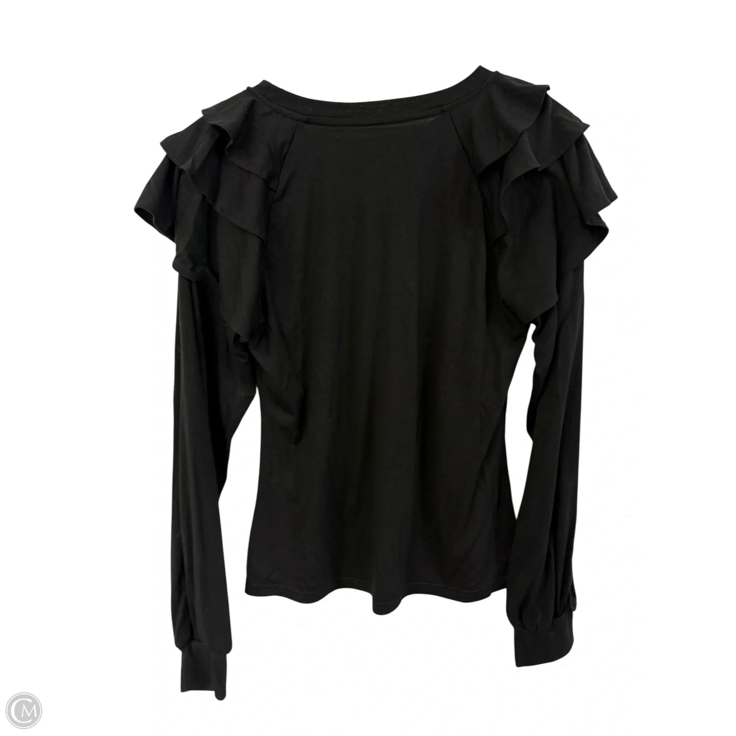 Top Long Sleeve By Cmf In Black, Size: M