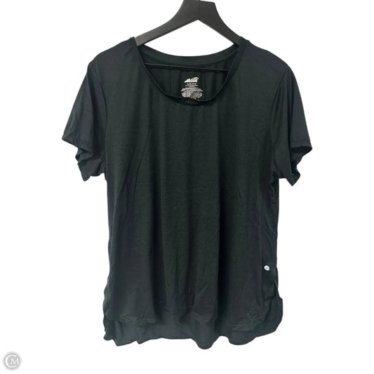 Athletic Top Short Sleeve By Avia In Black, Size: Xl
