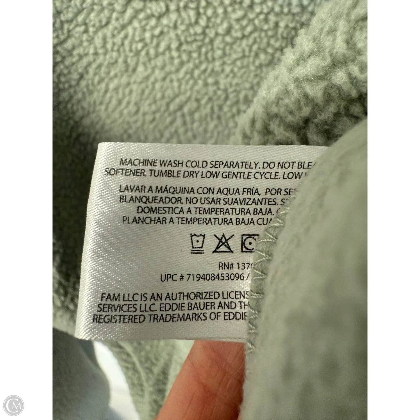 Sweatshirt Hoodie By Eddie Bauer In Green, Size: L