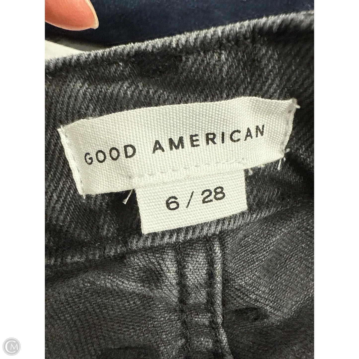 Jeans Straight By Good American In Grey Denim, Size: 6