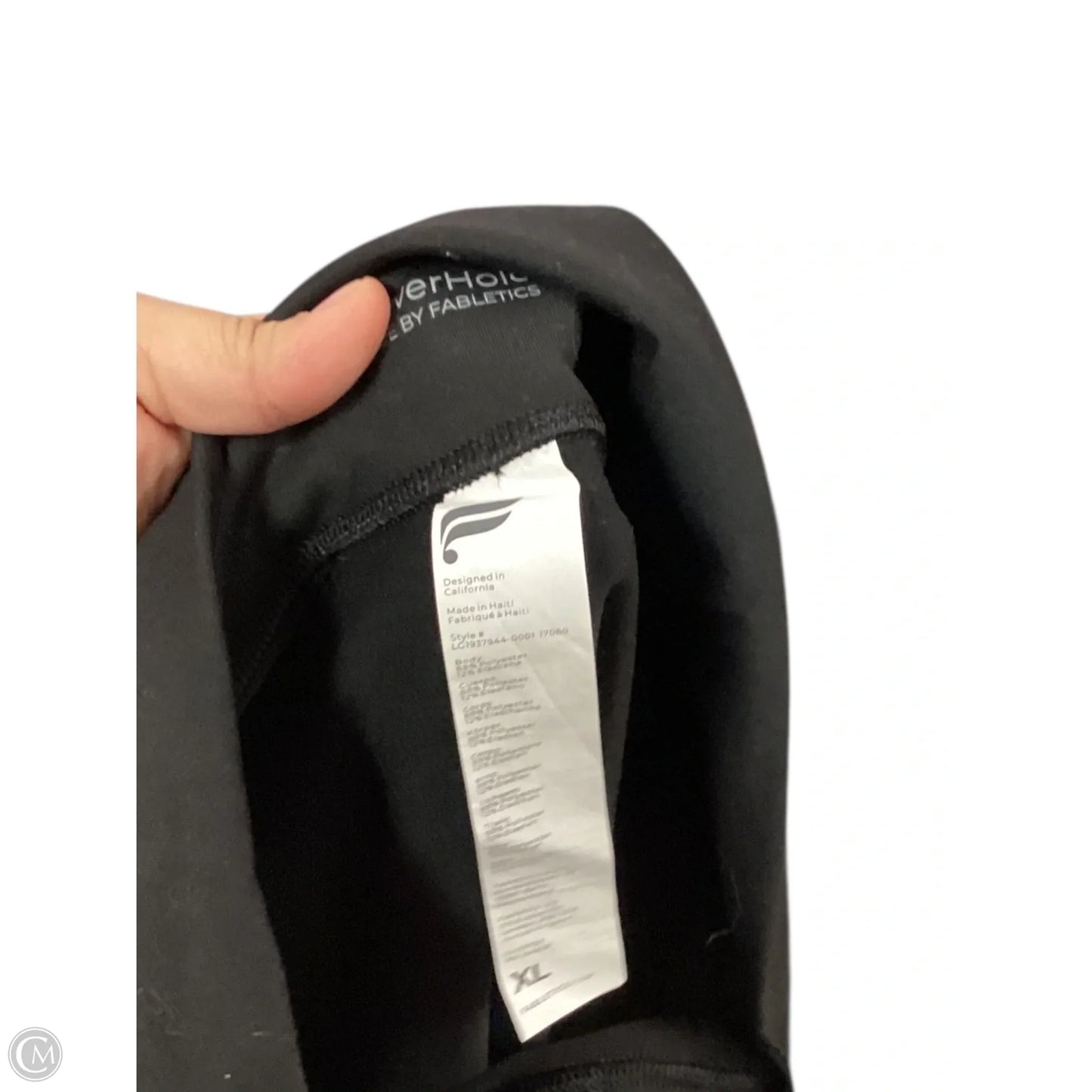 Athletic Leggings By Fabletics In Black, Size: Xl