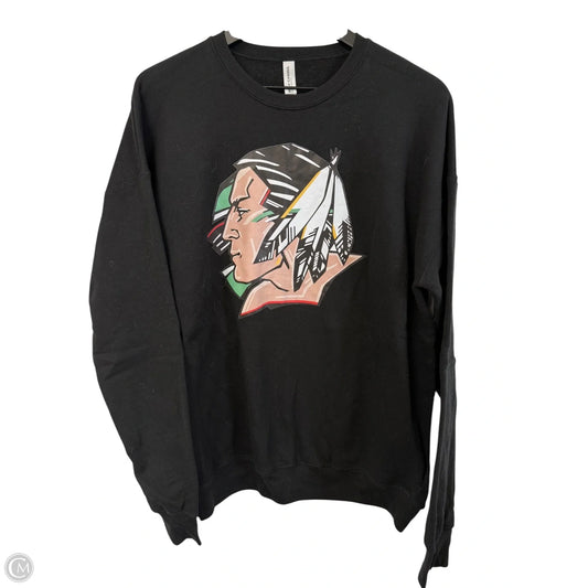 Sweatshirt Crewneck By Bella + Canvas In Black, Size: L