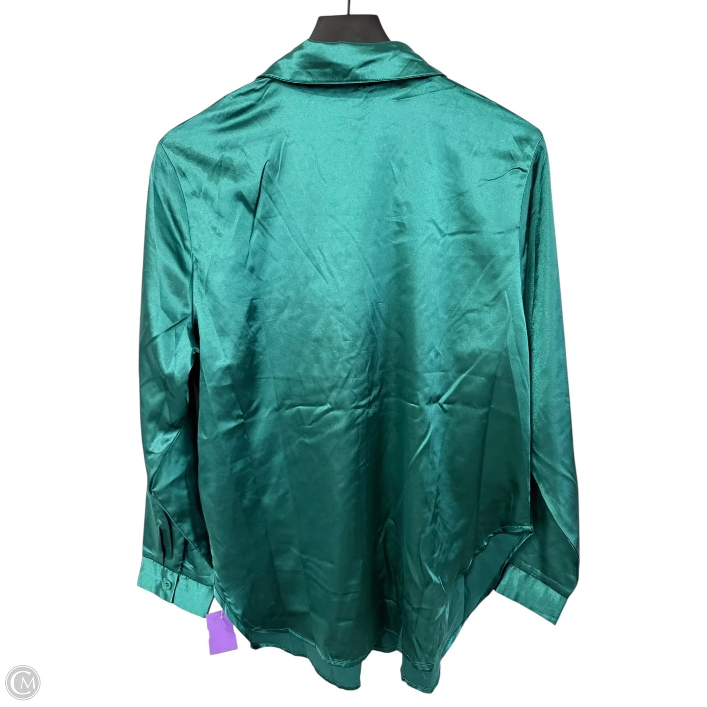 Blouse Long Sleeve By Shein In Green, Size: Xl