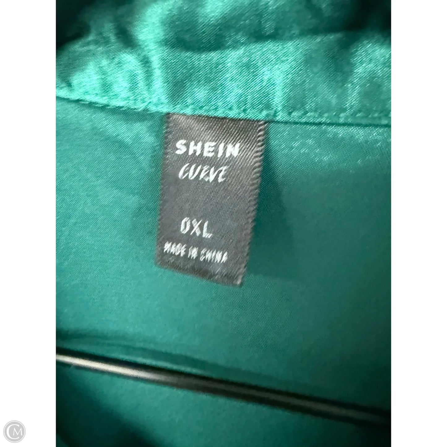 Blouse Long Sleeve By Shein In Green, Size: Xl