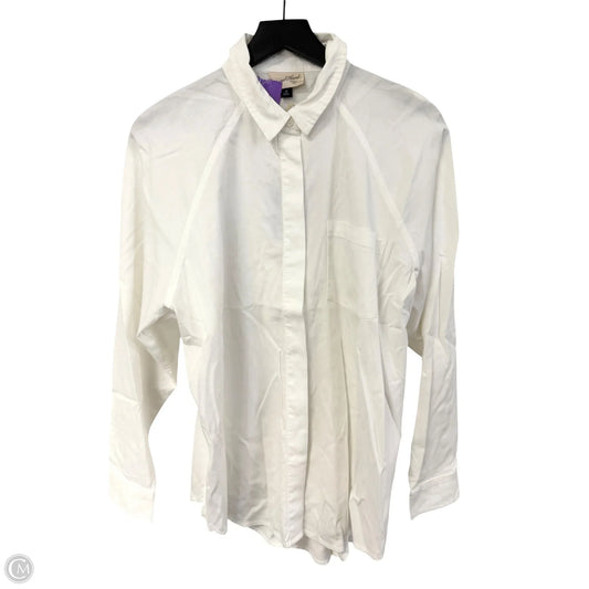 Blouse Long Sleeve By Universal Thread In White, Size: M
