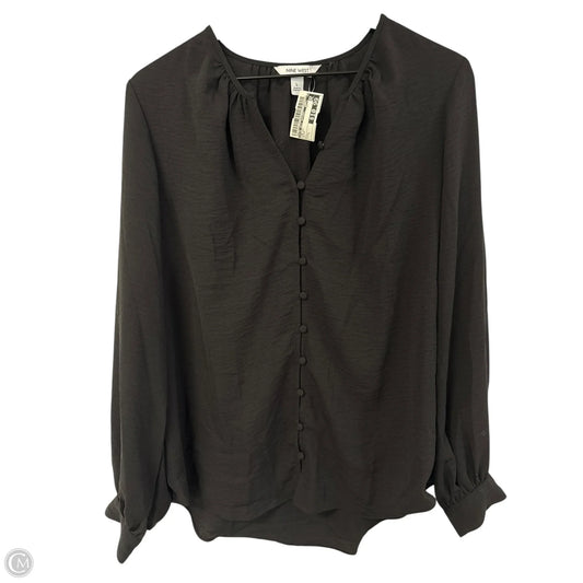 Top Long Sleeve By Nine West Apparel In Black, Size: L