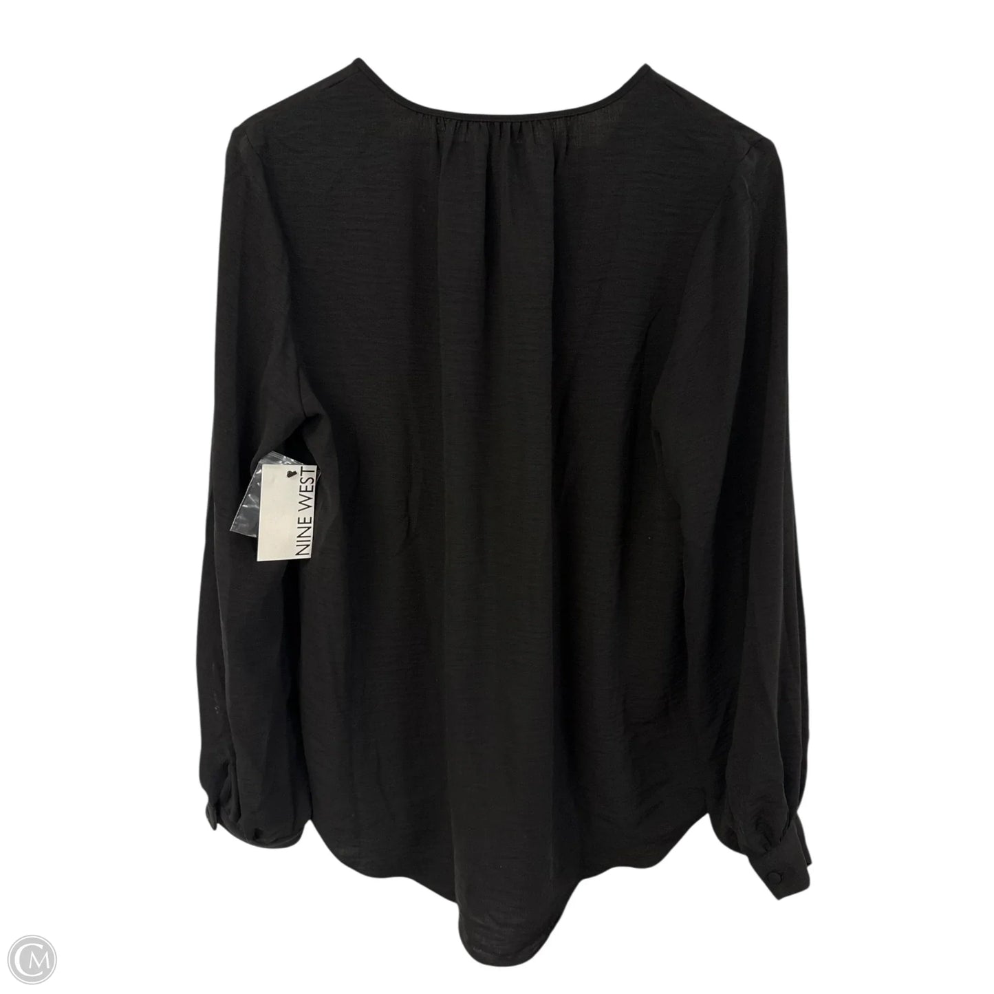 Top Long Sleeve By Nine West Apparel In Black, Size: L