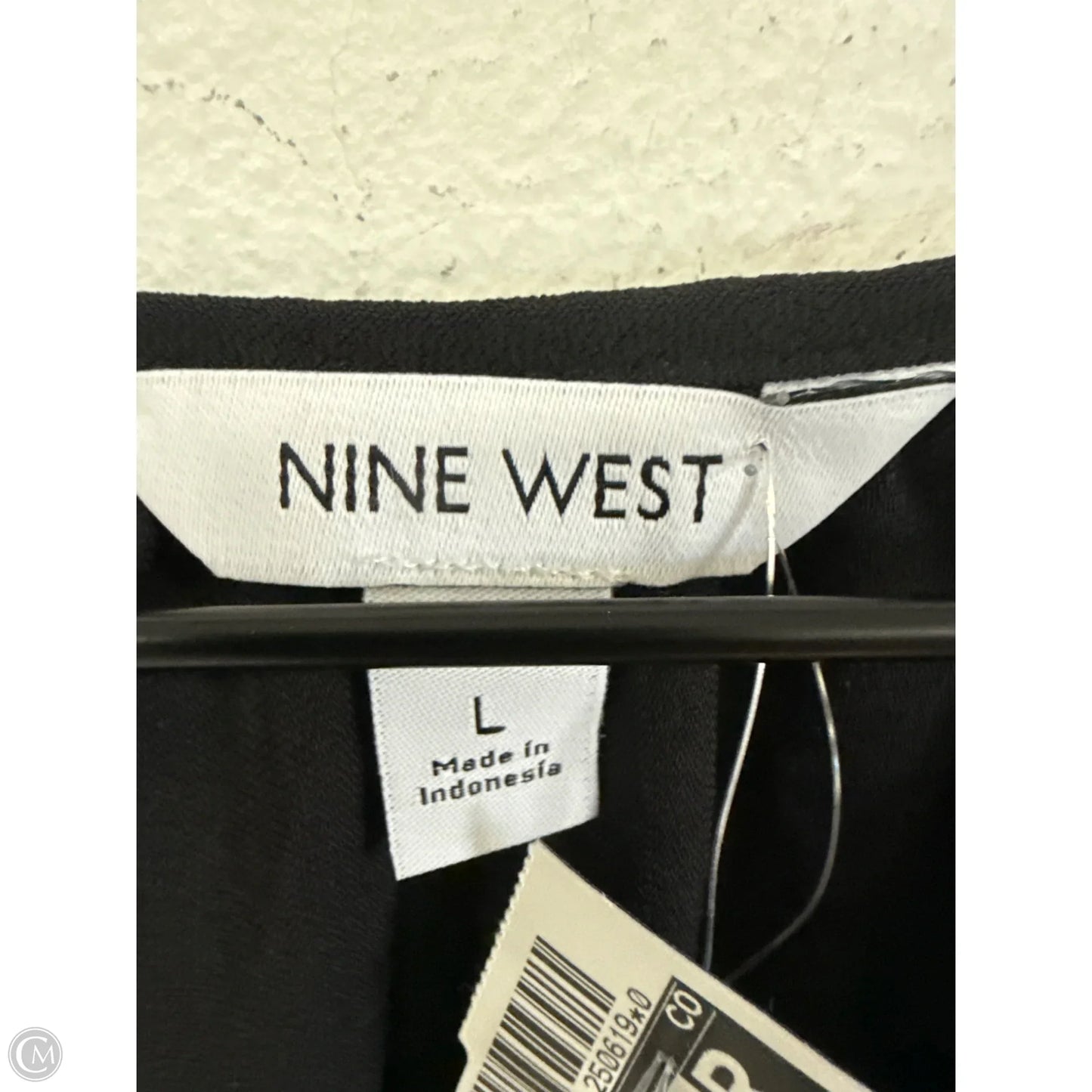 Top Long Sleeve By Nine West Apparel In Black, Size: L