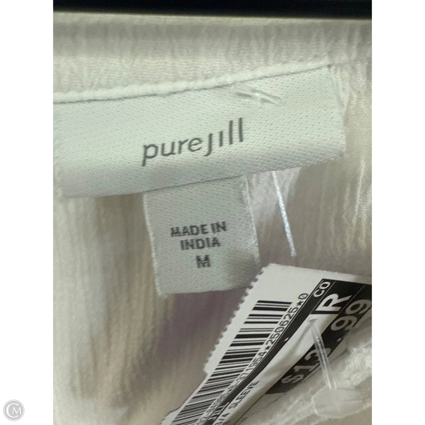 Top 3/4 Sleeve By Pure Jill In White, Size: M