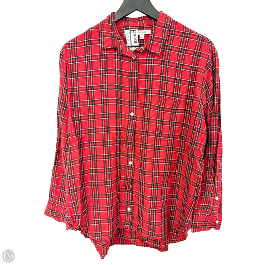 Blouse Long Sleeve By Madewell In Red, Size: M
